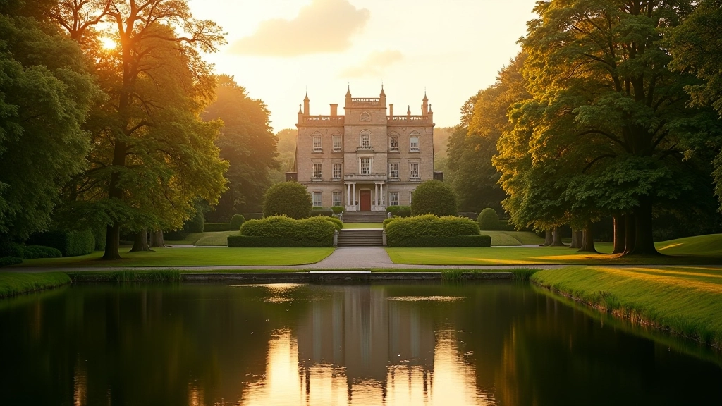 Johnstown Castle grounds with lake and historic estate