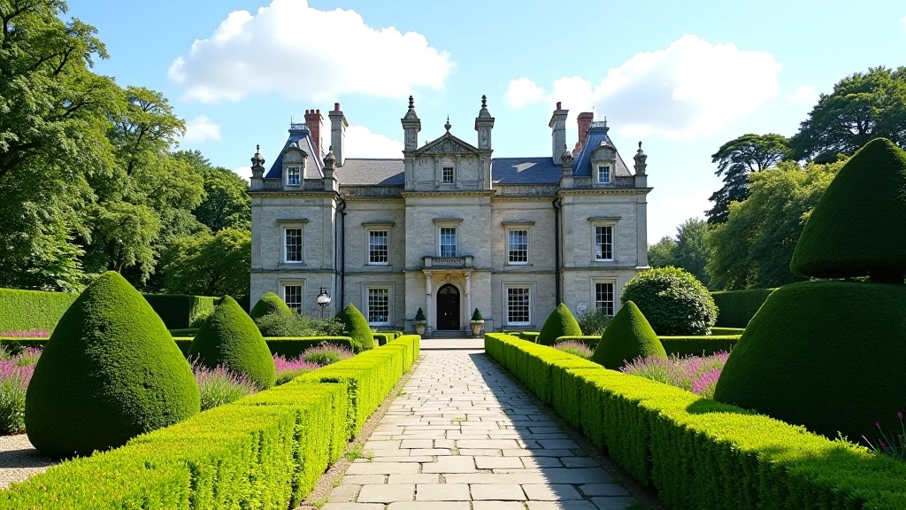 Historic Johnstown Castle with formal gardens and heritage landscaping